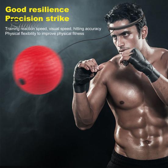 Reaction Training Ball Boxing Reflexes with Headband Speed Accuracy Focus Hand Eye Coordination Stress Relief Punching Equipment Release