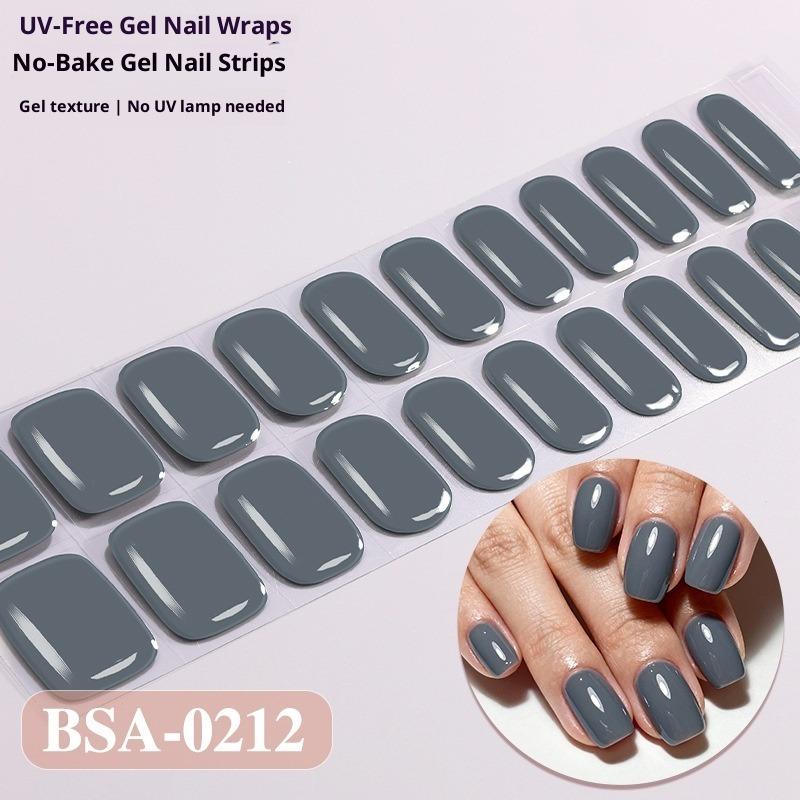 Europäischer und Amerikanischer Stil Einfarbige Nagelsticker UV-freie Gel-Nagelfolien Kein Backen Gel-Nagelsticker
