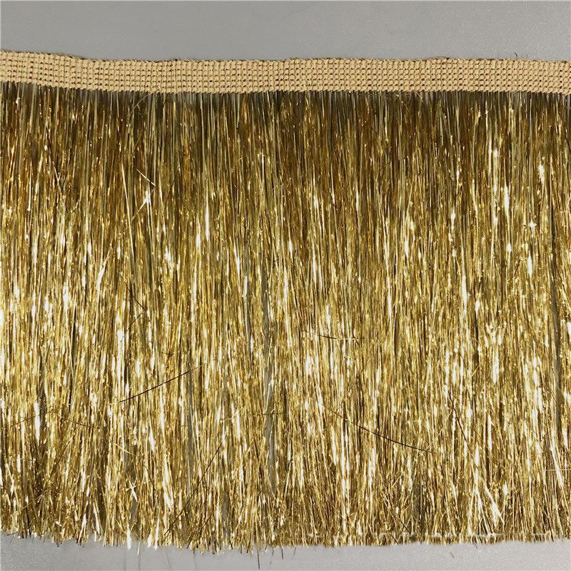 10M Long 15cm Wide Sequin Tassel Fringe Lace Edge for Stage Performance Wear Sewing Decoration