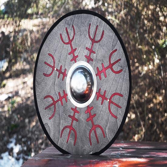 

Игрушечный щит с лазерной гравировкой, диаметр 48,26 см, со стальным умбоном.