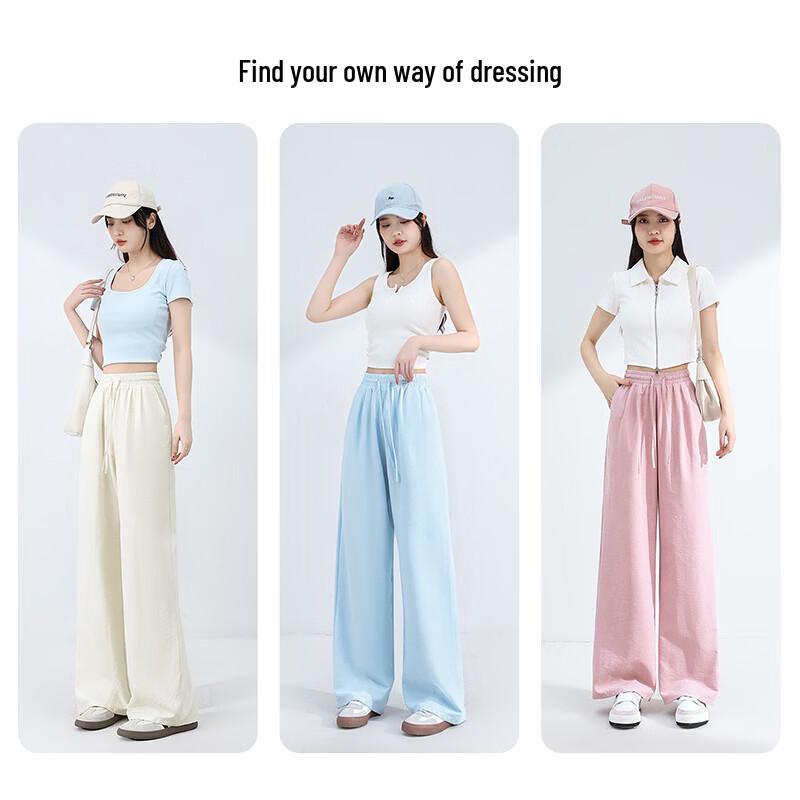 Baleno Women's Lightweight Milk Floss Wide-Leg Pants