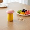 Funny Cartoon Dopamine Mushroom Toothpick Box Color-blocked Drop-proof Toothpick Tube Plastic Sealed Desktop Ornament Restaurant