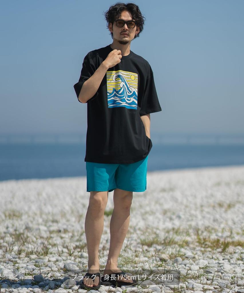 IMPROMES Casual SIDEWAYSTANCE Men's Wave Short Sleeve T-Shirt, White