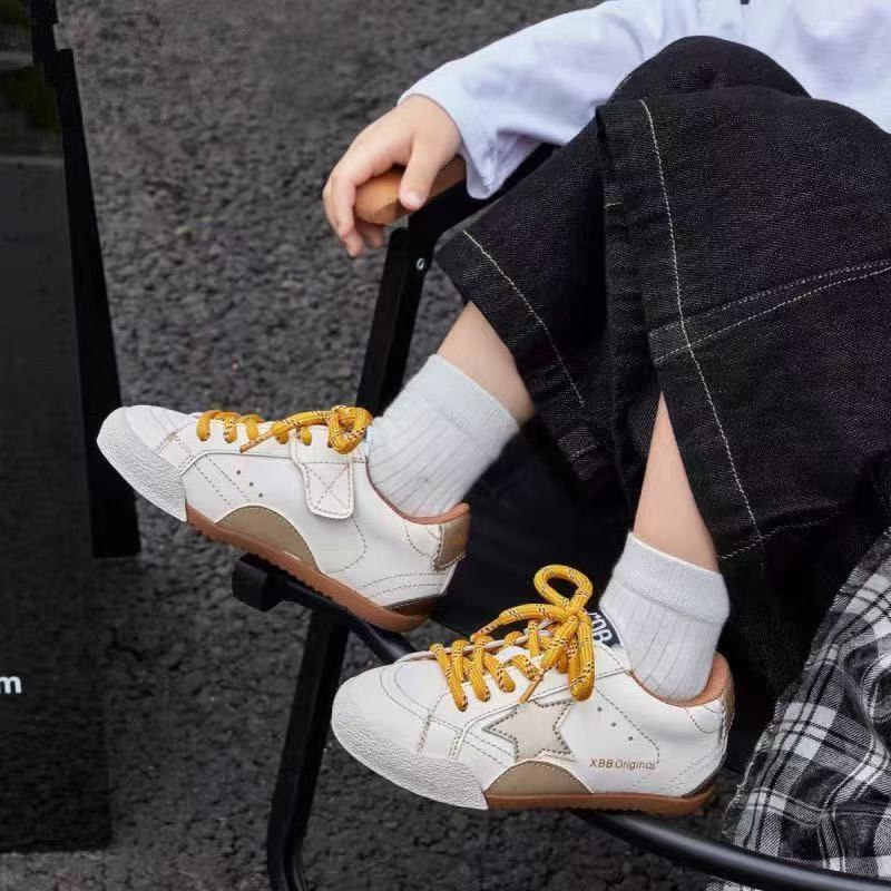 Retro Sports Shoes Autumn New Children's Board Shoes Fashion Polish Stars Small Dirty Shoes Soft Sole Boys and Girls Casual Shoes