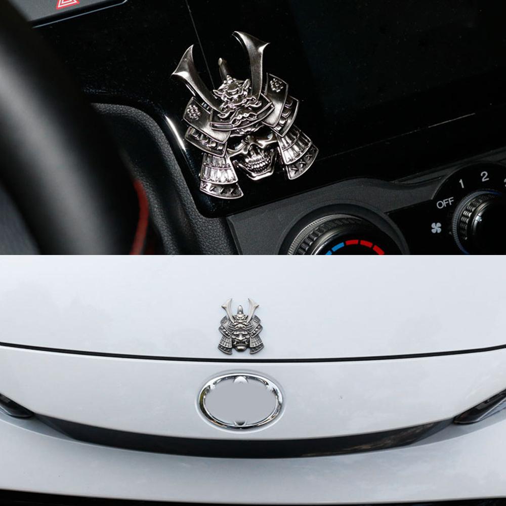 3D Autoaufkleber Premium Krieger Metall Auto Seitenkotflügel Heckklappe Totenkopf Emblem Abzeichen Aufkleber für jedes Fahrzeug LKW Auto Motorrad Wohnmobil
