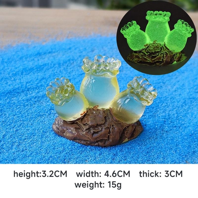 Aquariums Glowing Resin Coral Decoration Fishtanks AquaticUnderwater Ornament Landscaping Safety Decor for Fish Shirmps