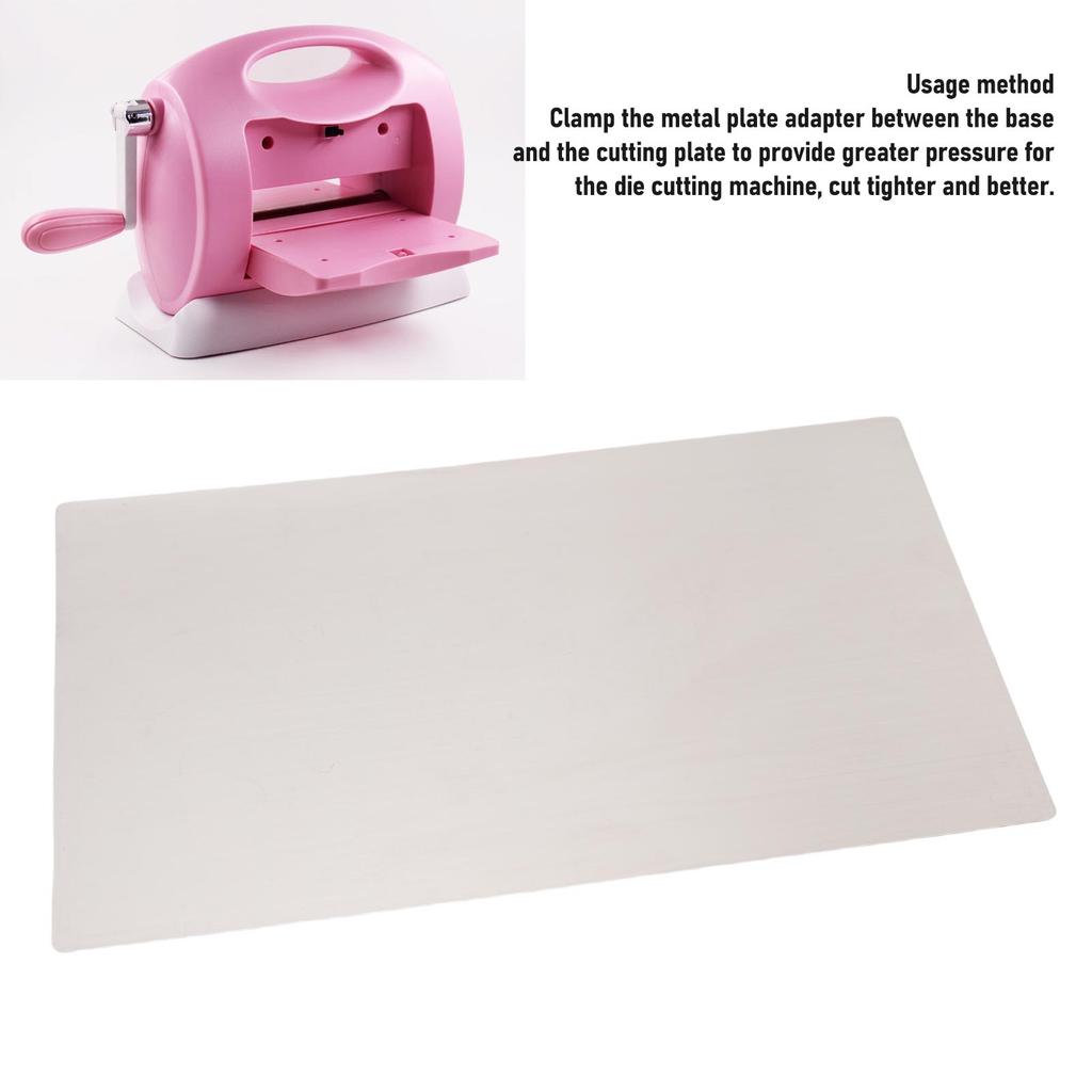 Schneidmaschine Edelstahl Metall Adapterplatte 14,96x8,85 Zoll Scrapbooking Stanzschablone Universelle Unterlegplatte für dünne Wafer-Stanzform