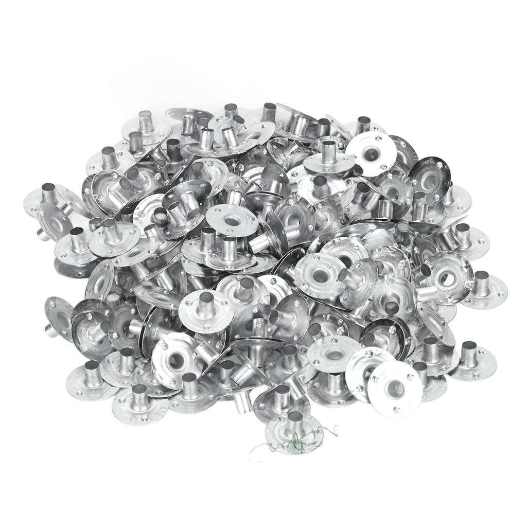 200pcs Candle Wick Tabs DIY Metal Base Candle Wick Sustainer Tabs for Candle Making