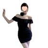 Elegant French One-Shoulder Ruffled Bodycon Dress