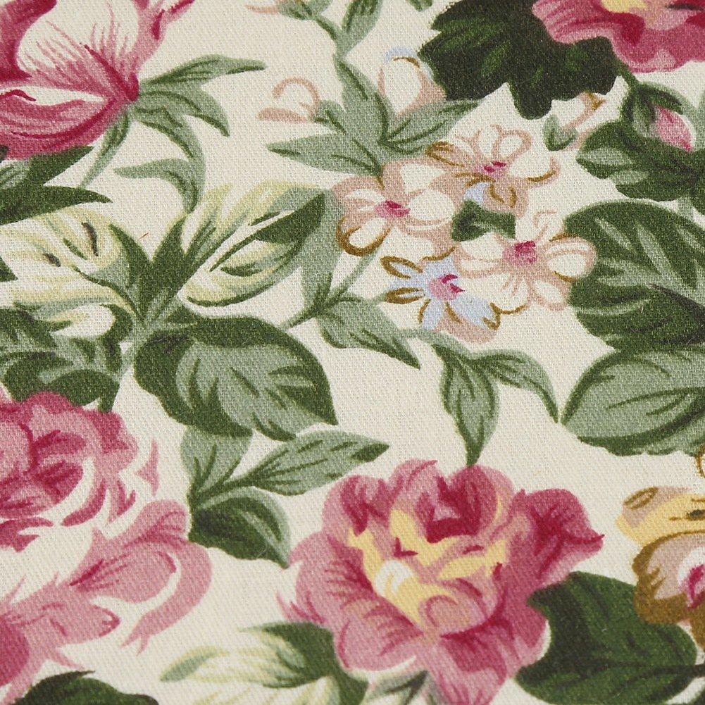 Fabric Floral Printed Sewing Basket Craft Box Household Sundry Storage Organizer with Handle