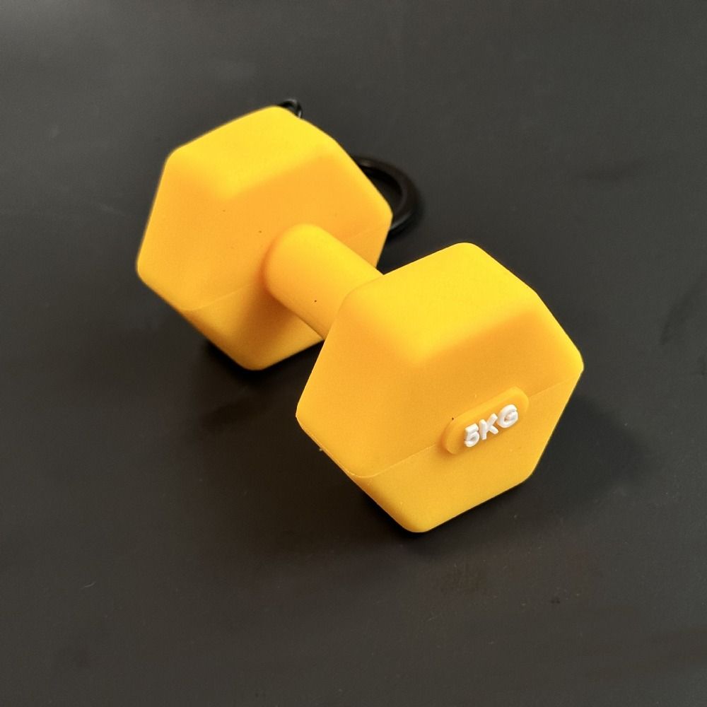 Detachable Mini Barbell Keychain PVC Bag Pendant Unique Dumbbell Keychain  Sports Prize