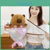 Cartoon Mermaid Water Pig Plush Backpack With Large Capacity For Girls And Teens