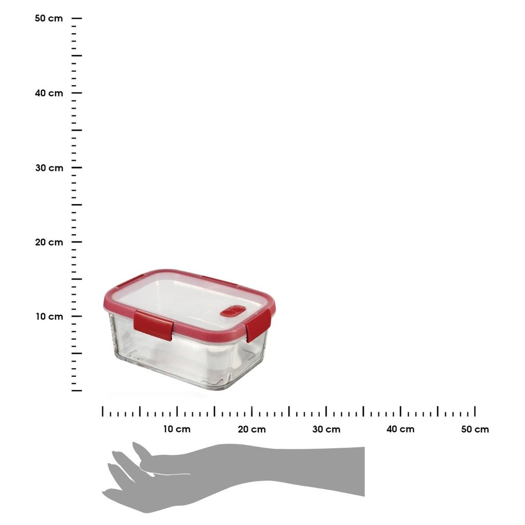 Pojemnik Szklany Na Żywność Curver Smart Cook Czerwony 1,1 L