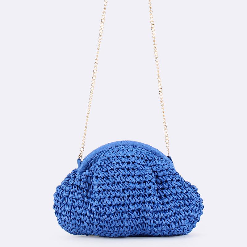 Summer  Straw Weaving Crossbody Bag Fashionable and Casual Shell Bag Women's Shoulder Bag with Excellent Texture