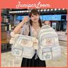 Cute Student Shoulder Bag Featuring Stitching And Padded Compartments For Middle School