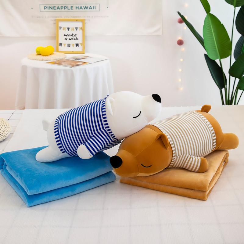 Plush Pig Animal Pillow Blanket With Short Plush Cover For Kids Gift