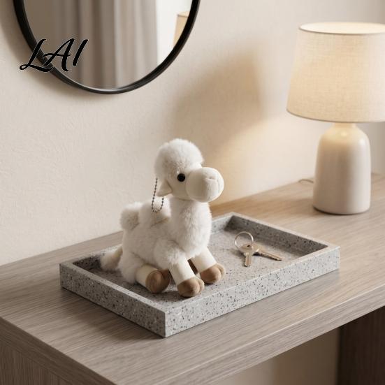 Backpack Accessory Plush Camel Bag Charm Stuffed Pendant with Bead Portable Chain Animal Plushie Handbags Purse Hanging Decoration Decorative
