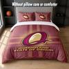 Queensland Maroons Design Bed Bedding Set 1 Duvet Cover + 2 Pillowcases Soft Breathable Household Bed Linens