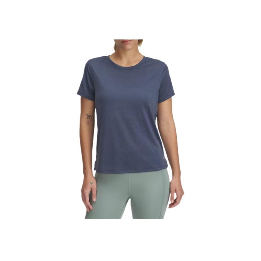Under Armour Launch Comfortable Fashionable Versatile Short Sleeve Regular T-Shirt Women Tops Blue 1382434-044
