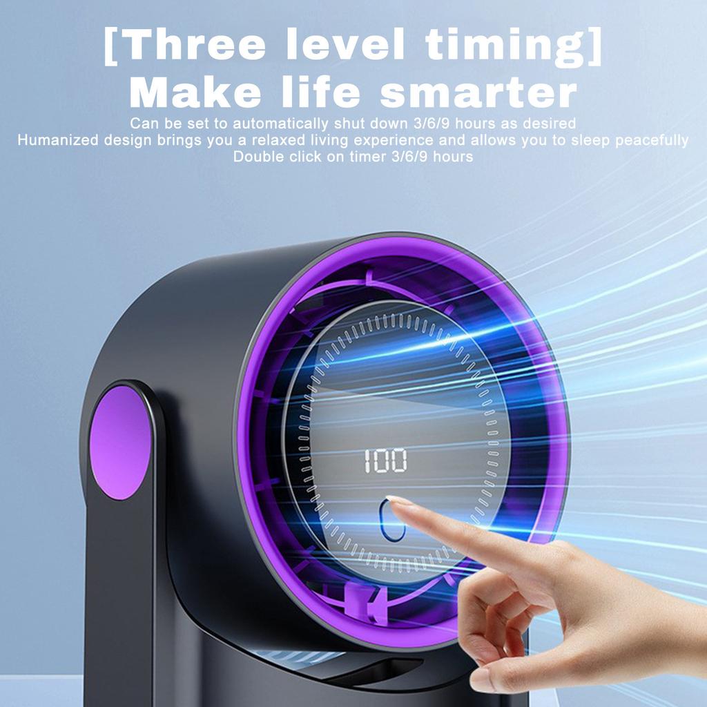 Desktop Fan Long Life Screen Digital Display Cycle Dormitory Wall-mounted High-speed Electric Fan, Wall-Mounted Desk Fan,Smart Timing
