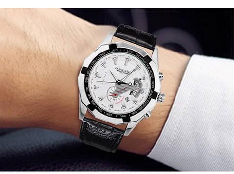 Hot-Selling Waterproof Luminous Stainless Steel Strap Men's Watch Calendar Large 45mm Dial
