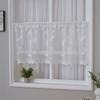 Breathable Sheer White Curtains for Window Stylish Lace Designs Kitchen Dining Decoration