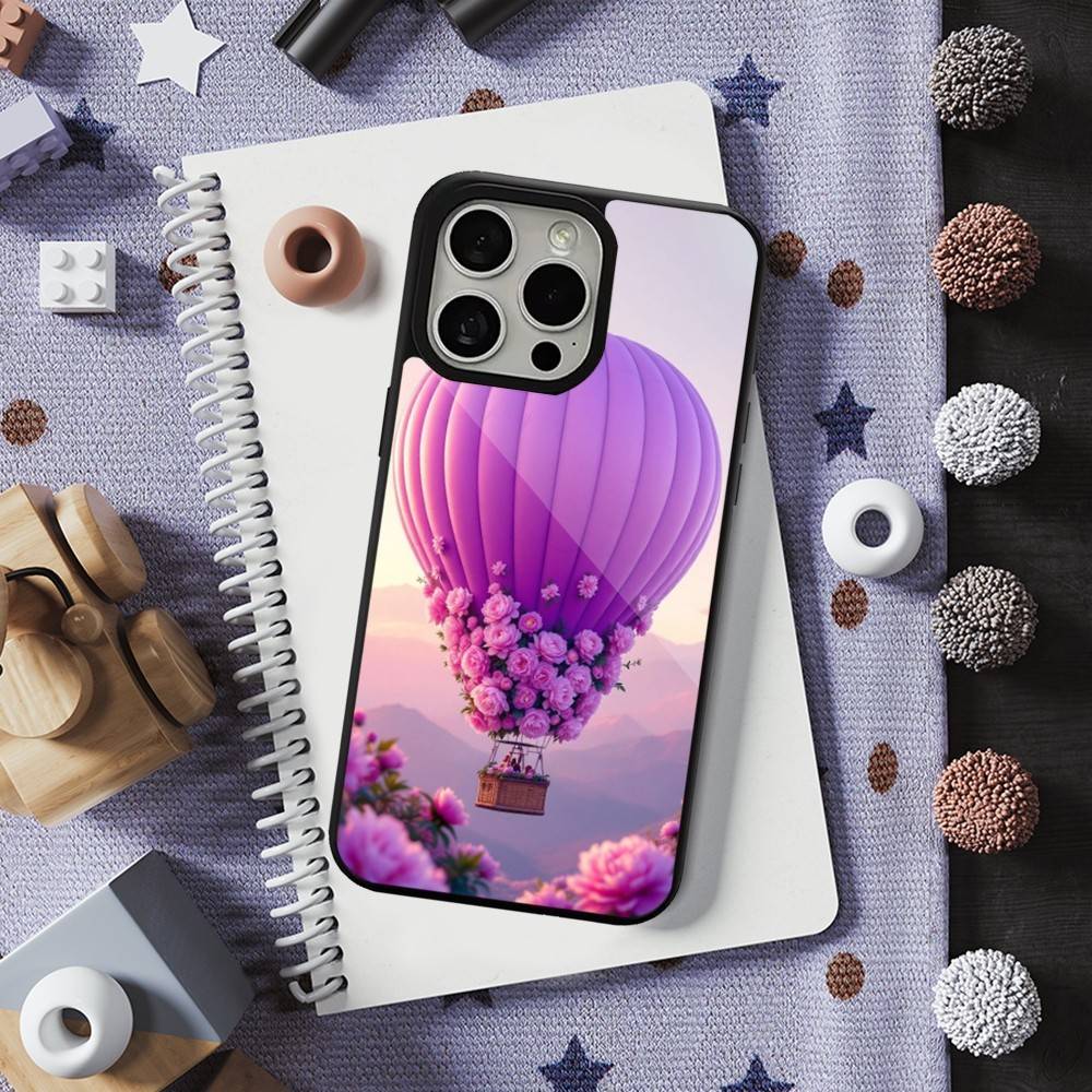 Romantic Hot Air Balloon Case For iPhone 13,12,11,16,15,17,14,Pro,Max,Plus,Mini, For Magsafe,Magnetic Wireless Charging