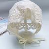 Lace Flower Baby Sun Hat - Embroidered Mesh Breathable Beanie for Newborn Girls, Summer Photography Prop & Outdoor Cap