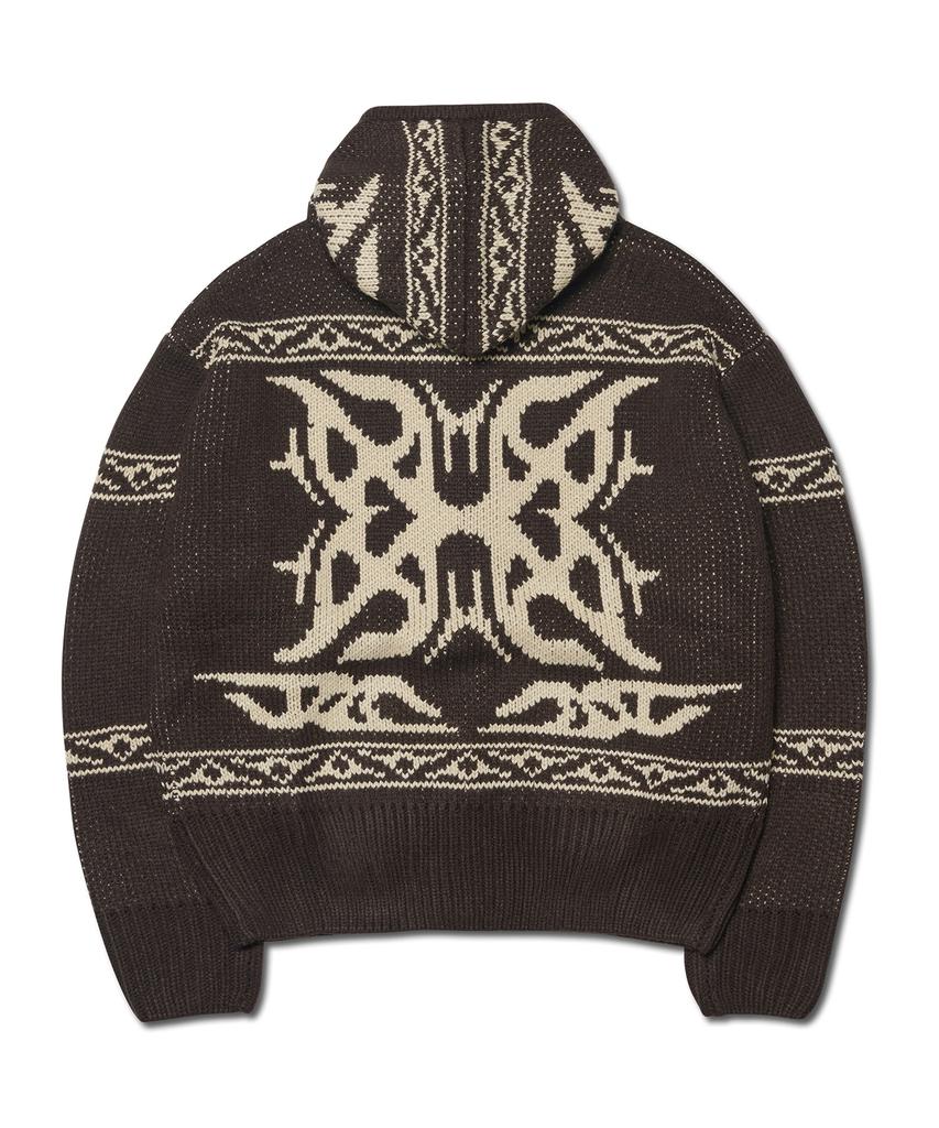 Nomaenyueol Cowichan Hooded Zip-Up - Brown