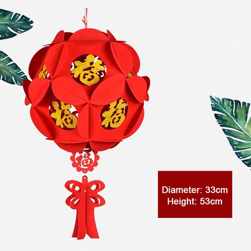 Čínské červené papírové lucerny Festivalové dekorace Oslavné potřeby Vodotěsné Různé velikosti Pro Rok