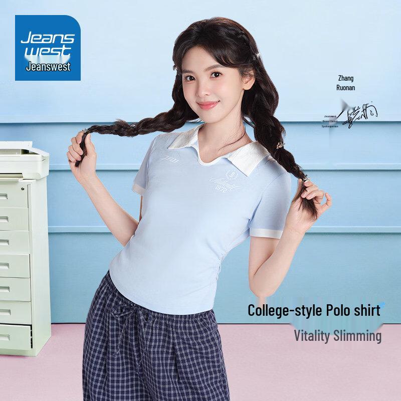 Jeanswest Women s Short Sleeve V-Neck POLO Top L