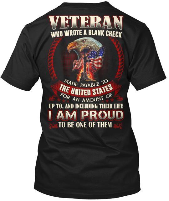 Proud To Be A Veteran Tshirt Size S To 5xl