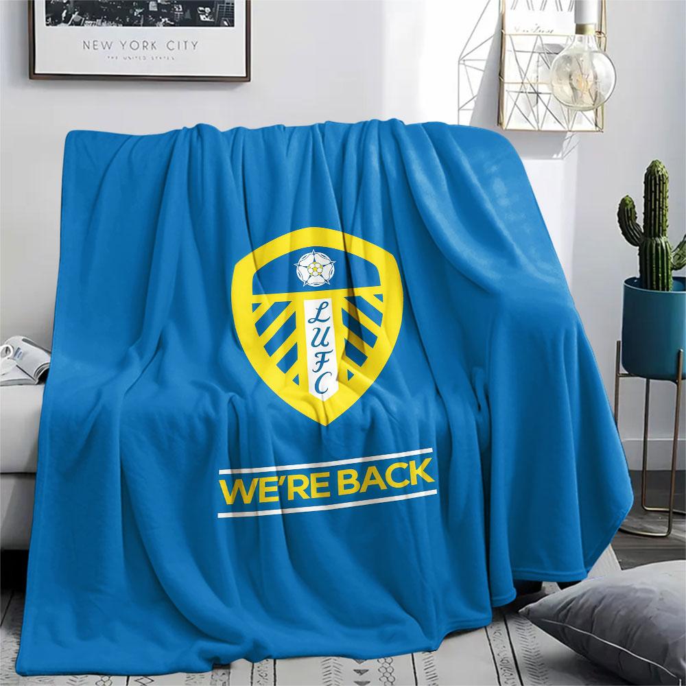 1PC Leeds United Patterned Flannel Blanket Suitable For All Seasons for Home Decor Warmth and Comfort Gifts Holiday Present