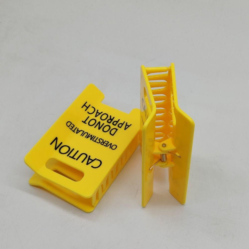 Strong Grip Caution Sign Hair Clip Vibrant Yellow Warning Ponytail Holder  Gag Gift