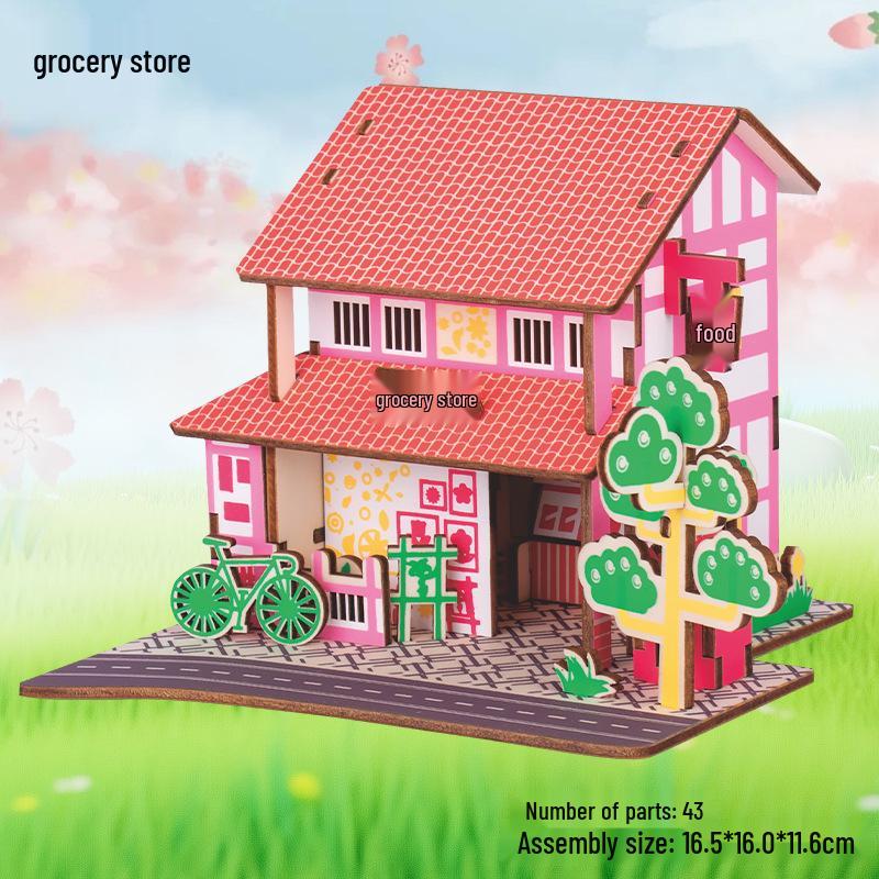 3D Wooden Ferris Wheel Puzzle - Educational DIY Gift for Kids