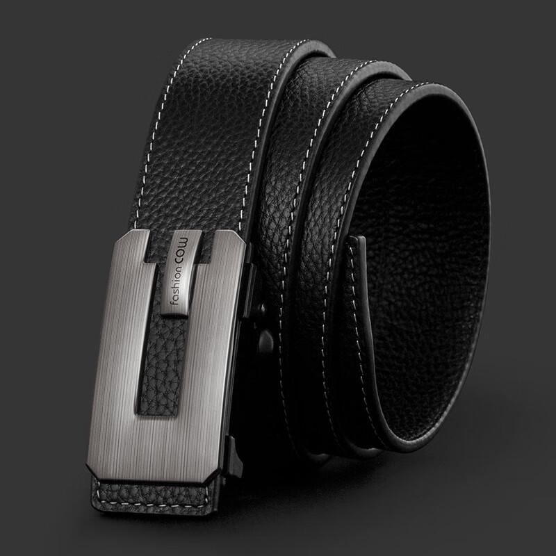 Men's Genuine Leather Automatic Buckle Belt