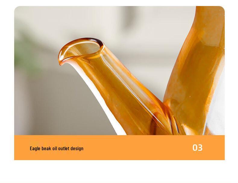 Stainless Steel Glass Oil Pot for Kitchen - Large Oil, Soy Sauce, and Vinegar Container