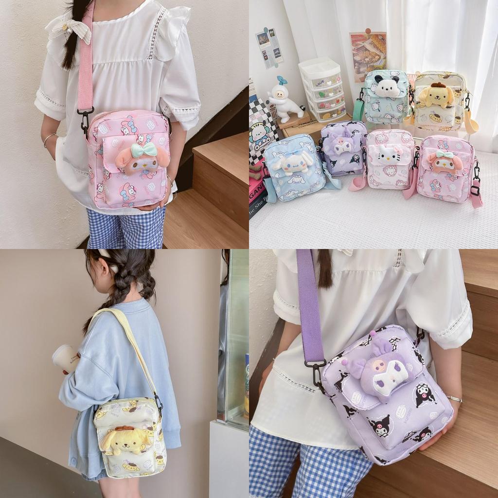 Adorable Cartoon Snack Bag For Girls In Nylon Perfect For Outdoor Activities And Daily Use