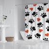Animal Paw Print Bathroom Shower Curtain Bathroom Partition Curtain Light Opaque Waterproof Material Bathroom