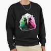 Unisex Cotton Sweater Pullover Hoodie Printed Sweater Elphaba Glinda Wicked Musical Silhouette Pullover Sweatshirt Casual Long Sleeve Sweatshirt