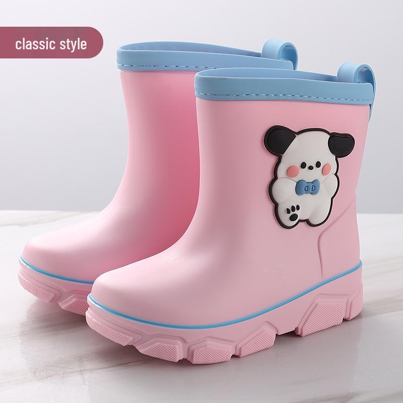 Children's Waterproof Non-slip Rain Boots for Kindergarten - Cute and Comfy with Velvet Lining