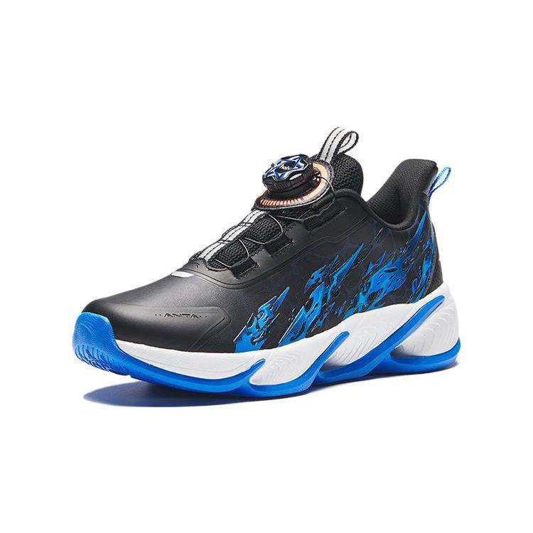Anta Kids Low-Top Running Shoes Kids sneaker Black Blue 312335511N-4