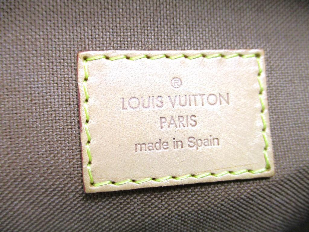 Autentická LOUIS VUITTON Monogram Hnědá Kožená Ledvinka Pásková Taška Gange #b049 Renovováno prodejcem