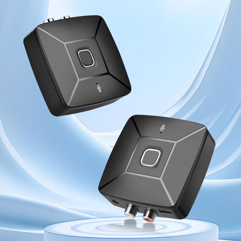 Bluetooth 6.0 Audio Receiver Wireless Stereo Music Hi-Fi 3.5mm Jack 2RCA Adapter Receivers with Mic for Car Speaker PC