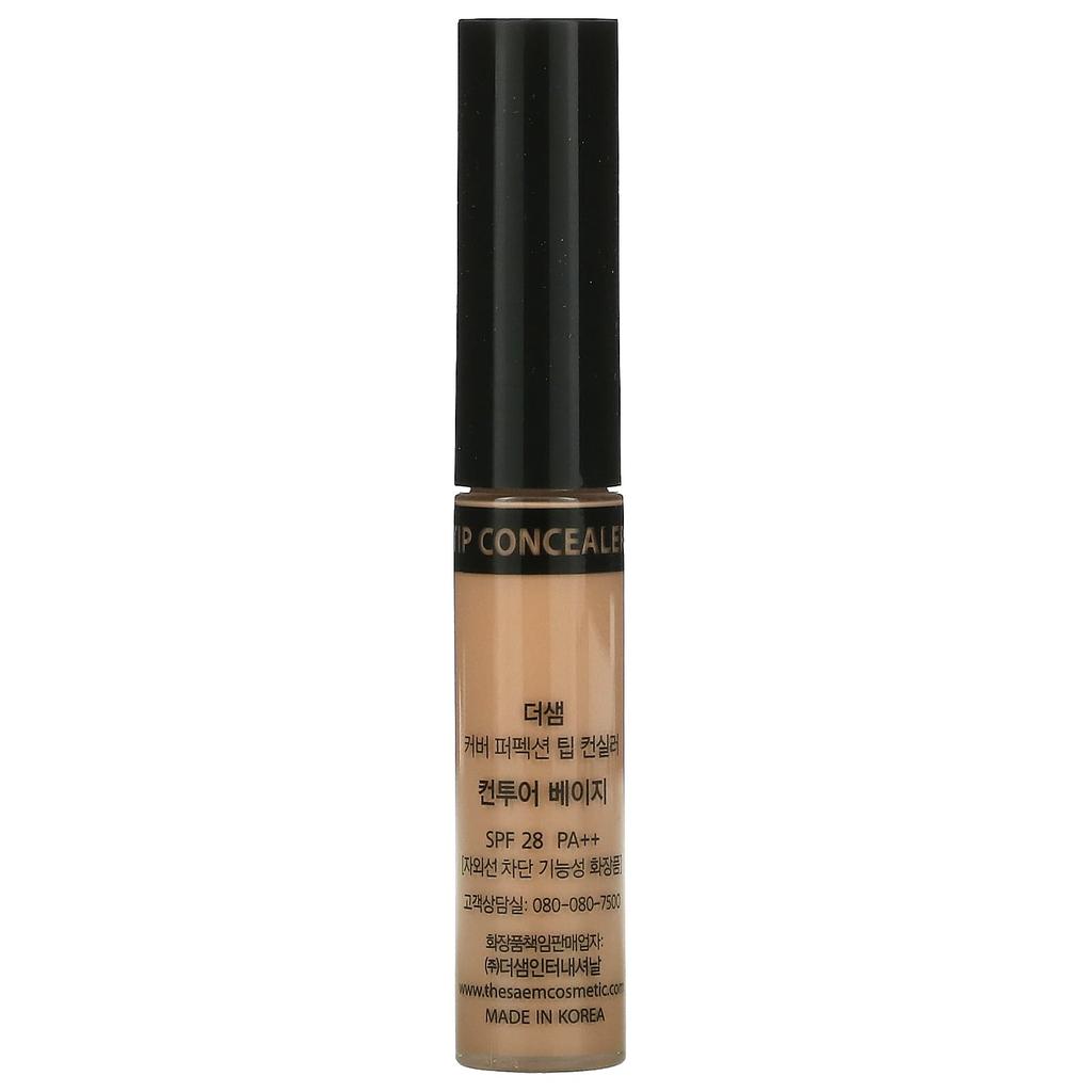 The Saem, Cover Perfection, Tip Concealer, SPF 28 PA++, Contour Beige, 0.23oz