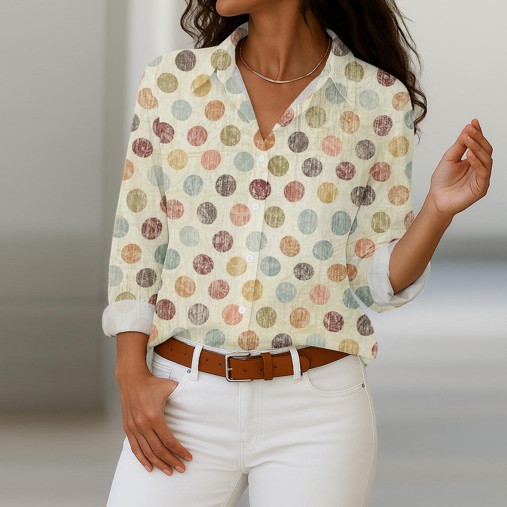 Dámská košile s knoflíky s květinovým potiskem, ležérní košilové halenky s dlouhým rukávem, ležérní základní topy ve standardní velikosti a plus size