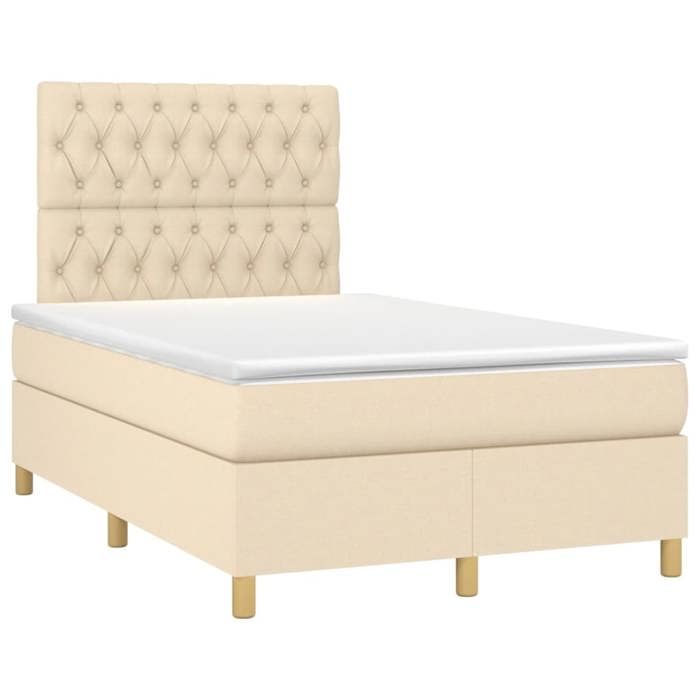VidaXL Sommier à Lattes de Lit avec Matelas et LED, Lit Rembourré, Lit Double, Lit Adulte de Chambre à Coucher Intérieur, 3135666