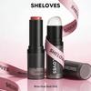 SheLoves Silicone Soft Blush Stick: Mirror Shine Moisturizing Cream with Integrated Blush Brush