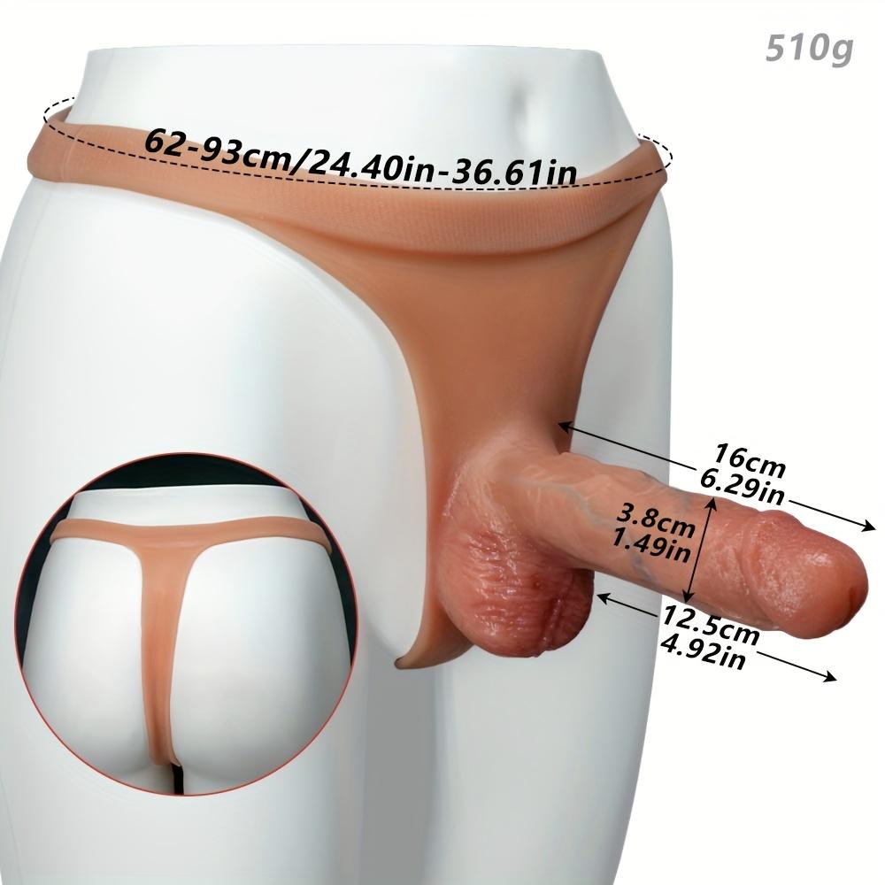 Wearable Strap-On Dildo with Thong Panties – Soft Realistic Penis, High-Elasticity Material, No Battery Needed, Perfect for Women & Couples