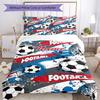 3pcs Custom Name Soccer Bedding Set Duvet Cover Closure Includes 1 Duvet Cover & 2 Pillowcases, Soft and Comfortable for All Seasons.